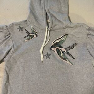 Size medium rebecca taylor hoodie. Beaded birds. Adorable!